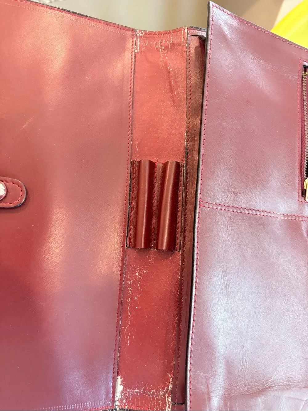 Cartier Le Must 1980/1990 Leather Clutch Bag in Oxblood with COA